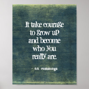 Affiche Courage pour augmenter le devis Cummings