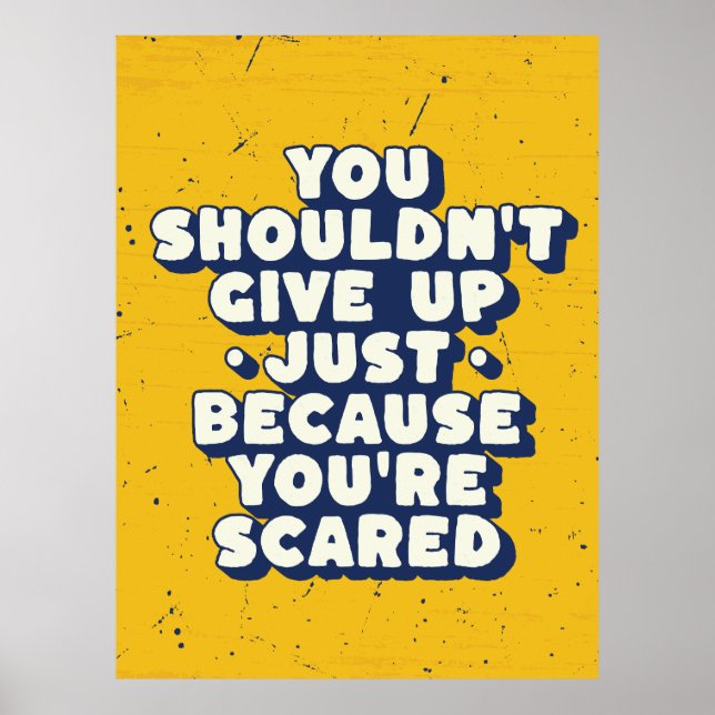 Affiche Courage Sur La Peur Dans La Vie (Devant)