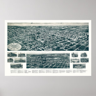 Affiche Courant de vallée, carte panoramique de NY - 1924