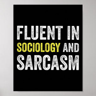 Affiche Courant en sociologie et sarcasme Professeur drôle