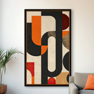 Affiche Courbes et angles abstraits : un style moderne du