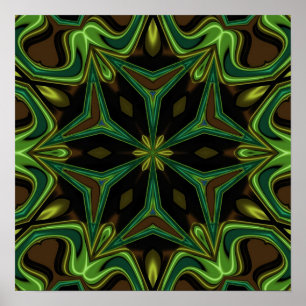 Affiche Courbes et Angles Mandala