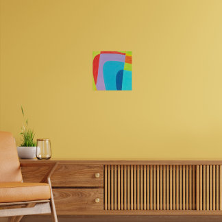 Affiche Courbes Géométriques Abstraites Modernes Carrées