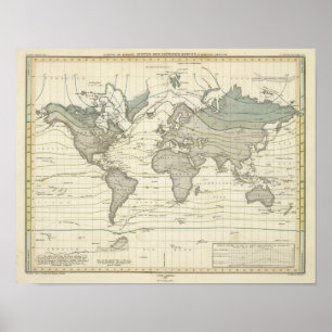 Affiche Courbes isothermes du système d'Alexander von Humb