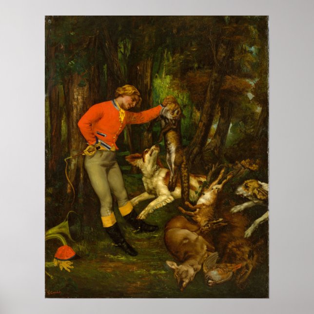 Affiche Courbet - Après La Chasse (Devant)