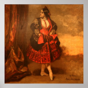 Affiche Courbet - La Signora Adela Guerrero Danseur Espagn