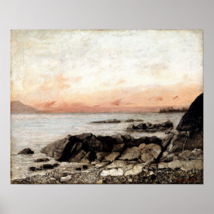 Affiche Courbet - Sunset Vevey Suisse