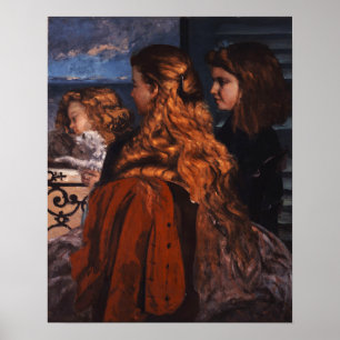 Affiche Courbet - Trois Jeunes Anglaises