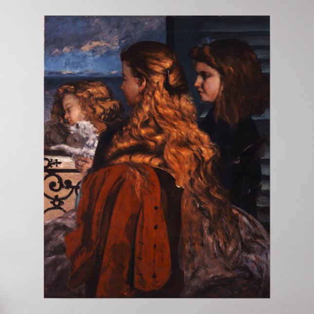 Affiche Courbet - Trois Jeunes Anglaises (Devant)