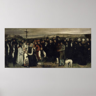 Affiche Courbet - Un enterrement à Ornans