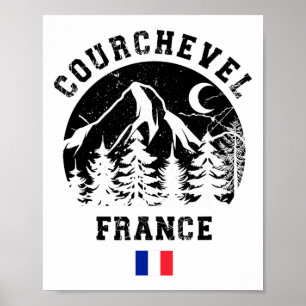 Affiche Courchevel France Alpes Station De Ski Alpin Pour