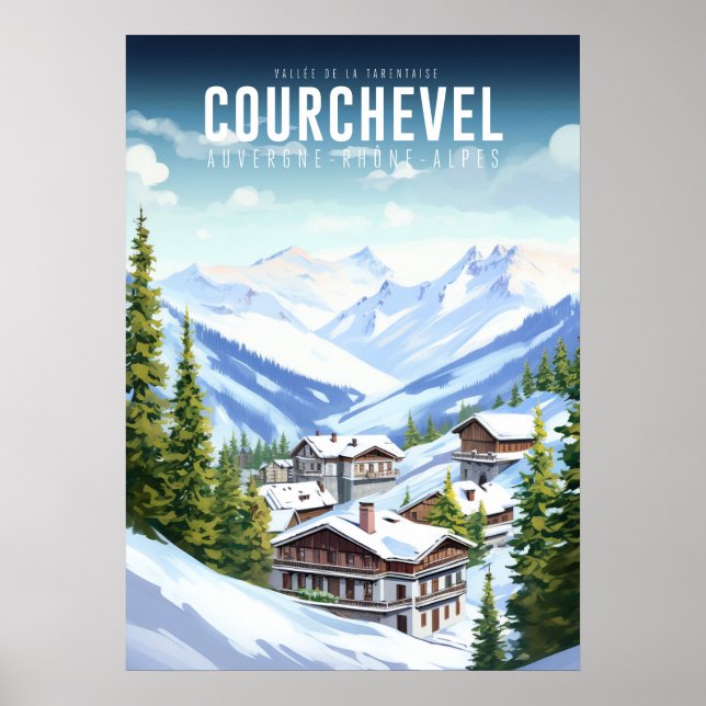 Affiche Courchevel - France - Auvergne-Rhône-Alpes (Devant)