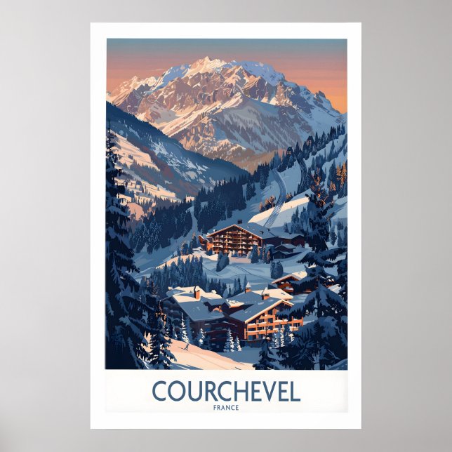 Affiche Courchevel Ski Print - France 1 (Devant)