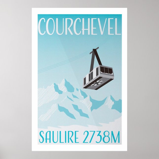 Affiche Courchevel Station de ski Imprimer l'affiche (Devant)