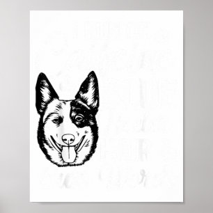 Affiche Coure Sur La Caféine Poils De Blue Heeler Et Gros
