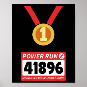 Affiche Coureur demi-marathon costume d'Halloween