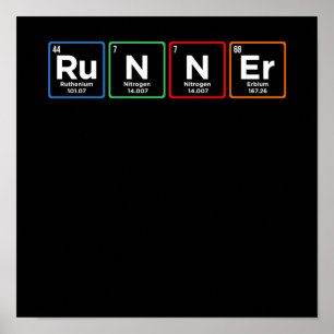 Affiche Coureur Périodiquement Moitié Marathon Coureur Lov