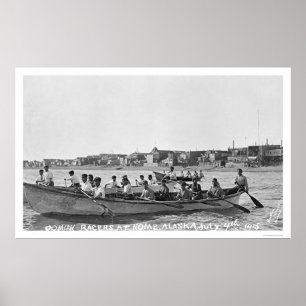 Affiche Coureurs Nome, Alaska 1915 d'Oomiak