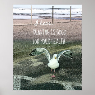 Affiche Courir De Mouette Mignonne Est Bon Pour Votre Sant