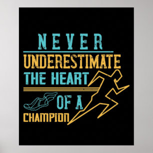 Affiche Courir - Ne jamais sous-estimer le champion