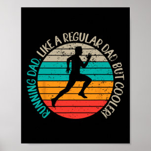 Affiche Courir Papa S Biathlon Marathon Coureur Pour Pères