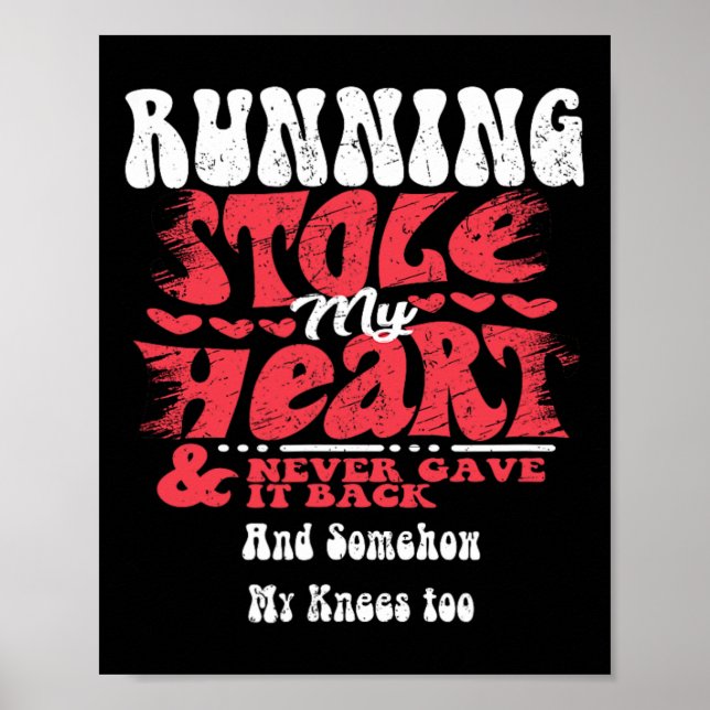 Affiche Courir Stole Mon Coeur ~ Funny Valentines Day (Devant)