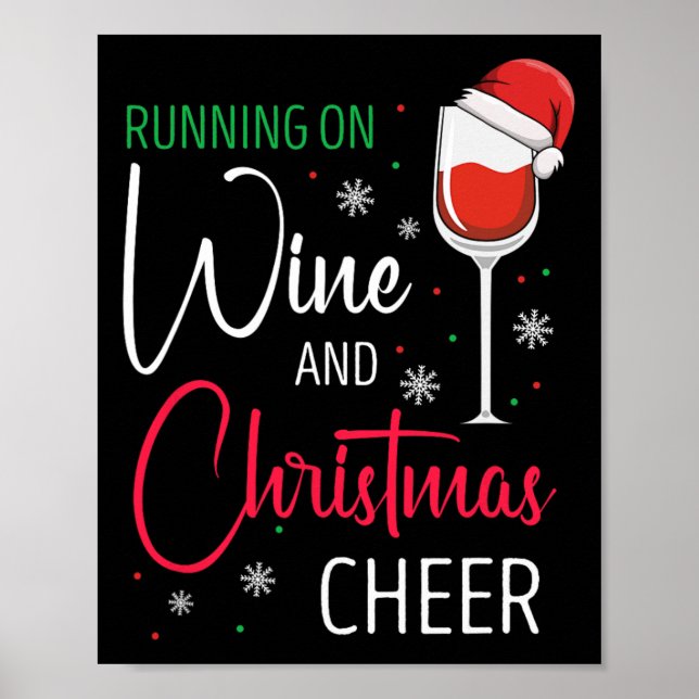 Affiche Courir Sur Le Vin Et L'Humour De Noël (Devant)