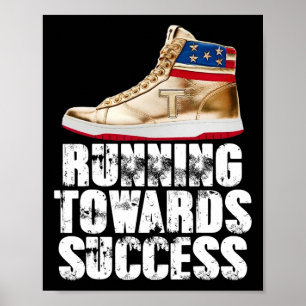 Affiche Courir vers le succès Trump Sneakers Républicain