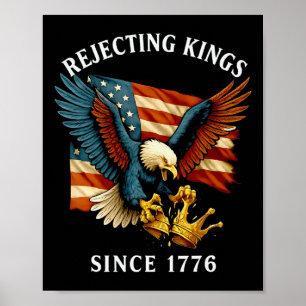 Affiche Couronne d'aigle patriotique 4 juillet rejetant le