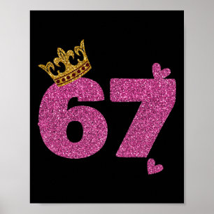 Affiche Couronne d'anniversaire 67 67 ans 