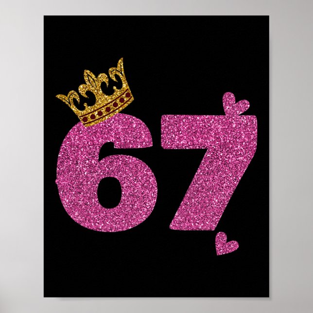 Affiche Couronne d'anniversaire 67 67 ans  (Devant)