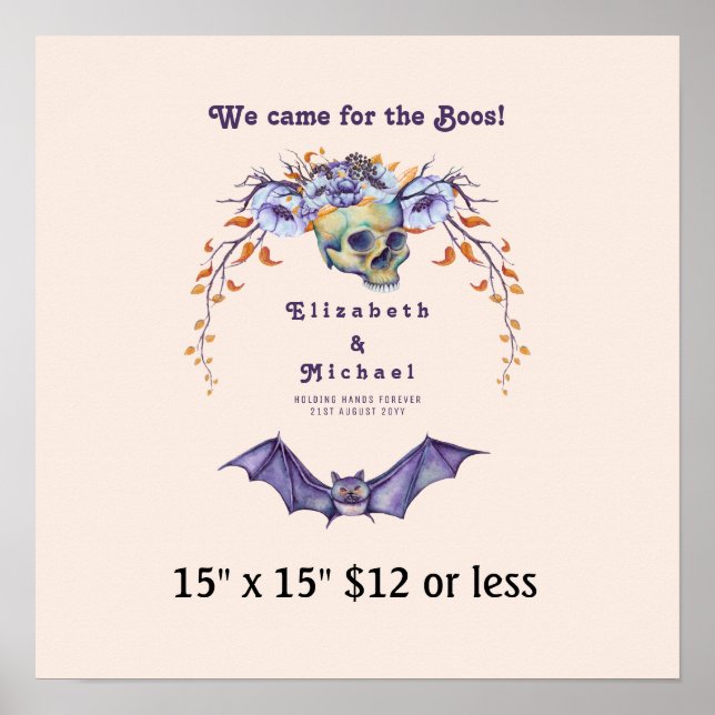 Affiche Couronne d'arbres empreintes digitales Halloween B (Devant)