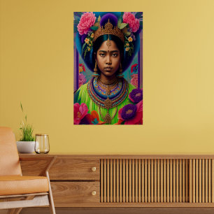 Affiche Couronne de bronze princesse asiatique