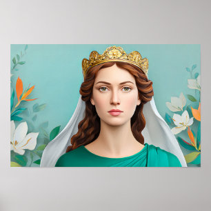 Affiche Couronne de charité : Sainte Élisabeth de Hongrie
