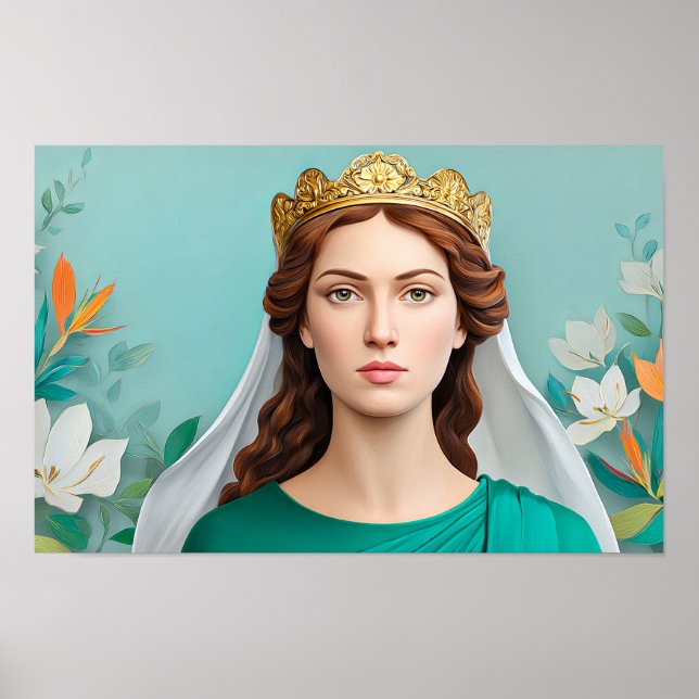 Affiche Couronne de charité : Sainte Élisabeth de Hongrie (Devant)