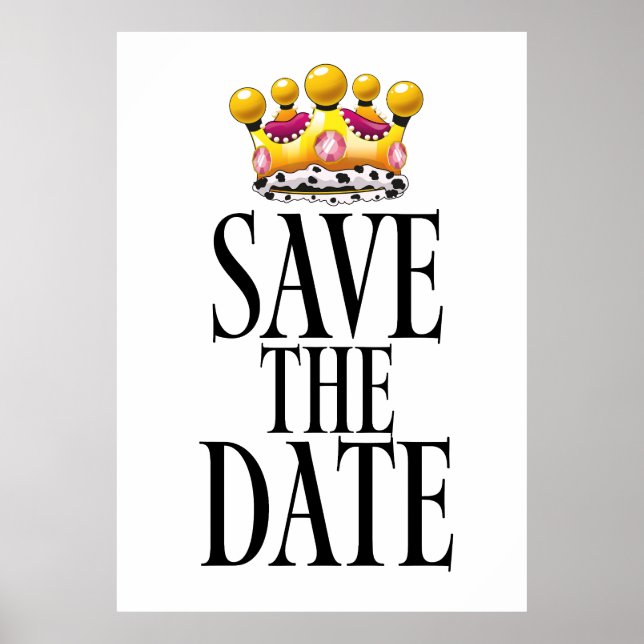 Affiche Couronne de mariage pour sauvegarde de la date (Devant)