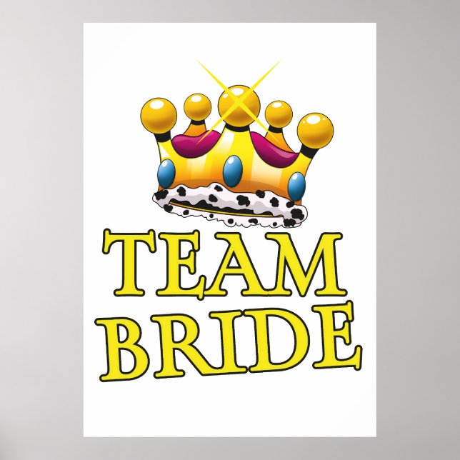 Affiche Couronne de mariage Team Bride (Devant)