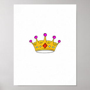 Affiche Couronne de princesse, couronne de prince, thème d