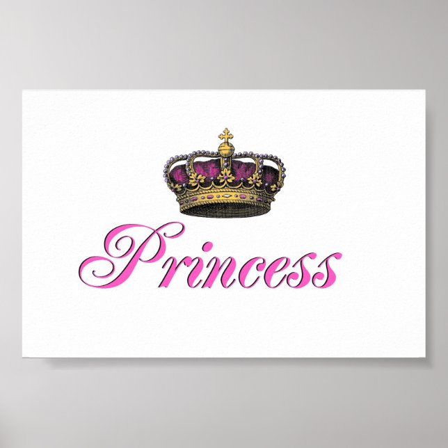 Affiche Couronne de princesse dans les roses indien (Devant)