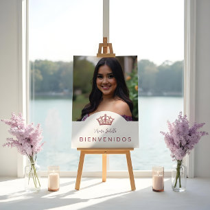 Affiche Couronne de Tiara Élégante Princesse Quinceañera E