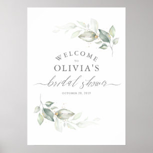 Affiche Couronne de verdure et d'or Élégante douche de mar