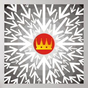 Affiche Couronne dorée