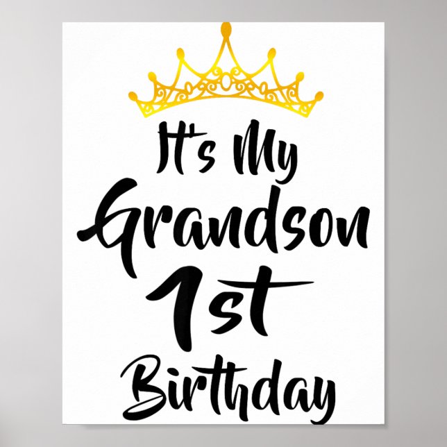 Affiche Couronne du 1er anniversaire de mon petit-fils Joy (Devant)