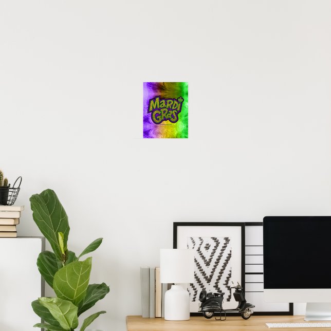 Affiche Couronne festive de SlipperyJoe thème Mardi Gras r (Bureau à domicile)