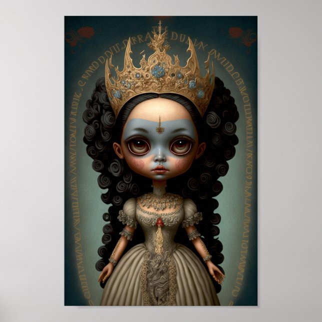 Affiche Couronne magique fantasy princesse fille art (Devant)