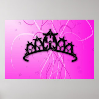 Affiche Couronne princesse viking rose