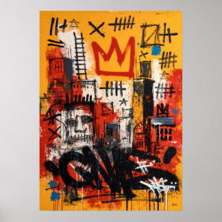 Affiche Couronne urbaine Graffiti Ville Art abstrait