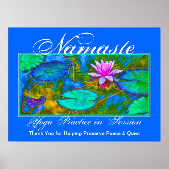 Affiche Cours De Yoga S'Il Vous Plaît Garder Tranquille Lo (Devant)
