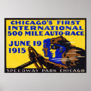 Affiche Course 1915 automatique de Chicago