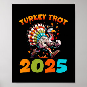Affiche Course à pied Turkey Trot de Thanksgiving 2025 pou